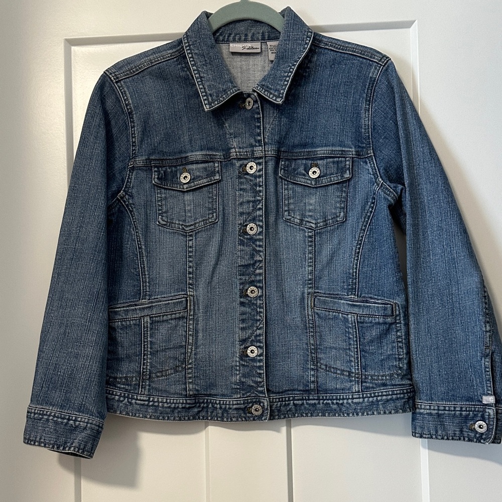 Chico's Dark Blue Denim Jacket